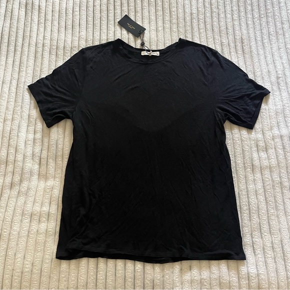 Rag & Bone Michal Linen Tee in Black - Picture 6 of 12